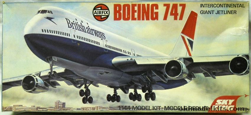 Airfix 1/144 Boeing 747 Jumbo Jet British Airways Sky King Series, 08170-2 plastic model kit